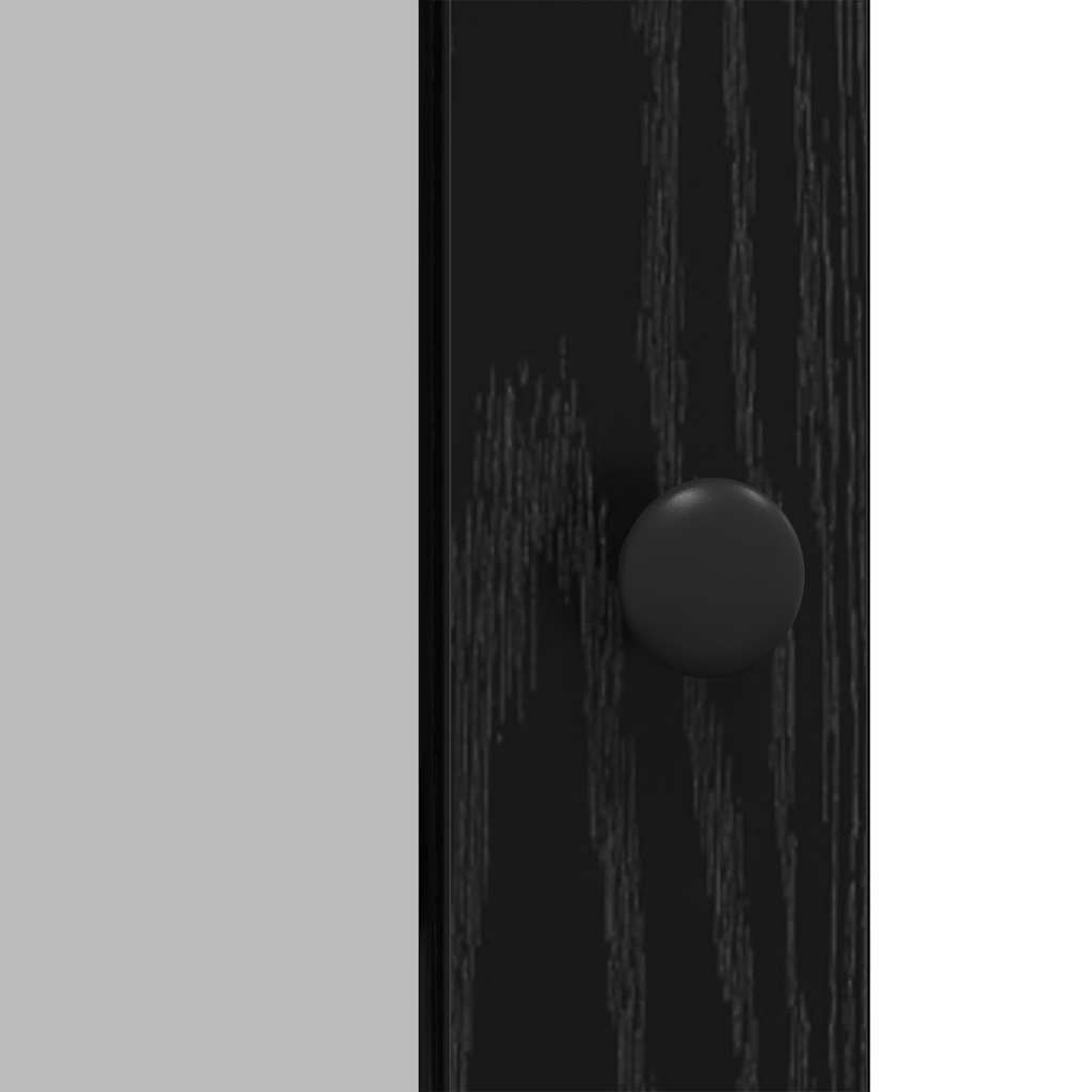 Sideboard Schwarz Eichen-Optik 100 x 35 x 80 cm Holzwerkstoff