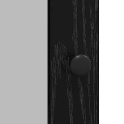 Sideboard Schwarz Eichen-Optik 100 x 35 x 80 cm Holzwerkstoff