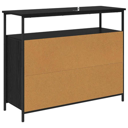 Sideboard Schwarz Eichen-Optik 100 x 35 x 80 cm Holzwerkstoff