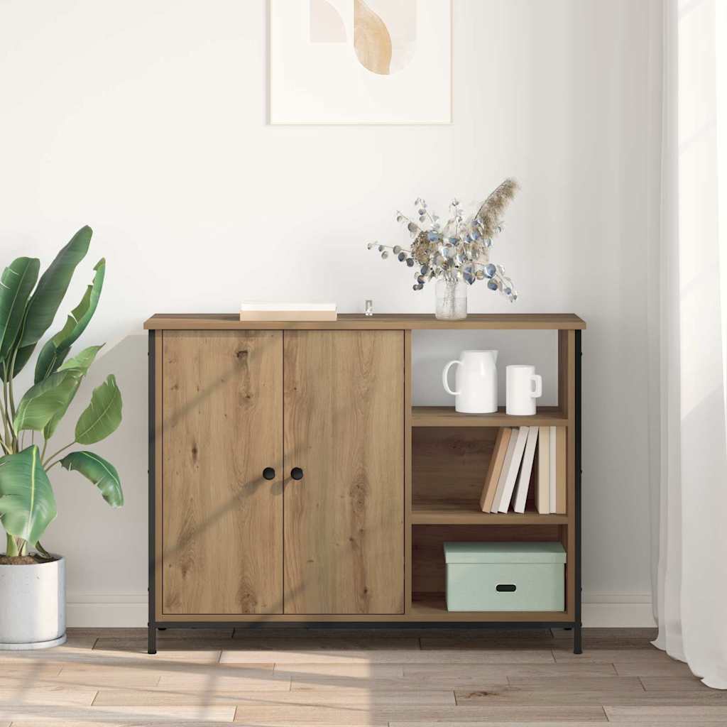 Sideboard Artisan-Eiche 100 x 33 x 75 cm Holzwerkstoff