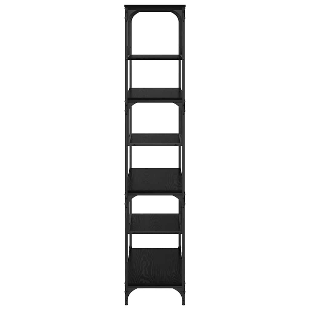 Bücherregal Schwarz Eichen-Optik 81 x 36 x 176 cm Holzwerkstoff