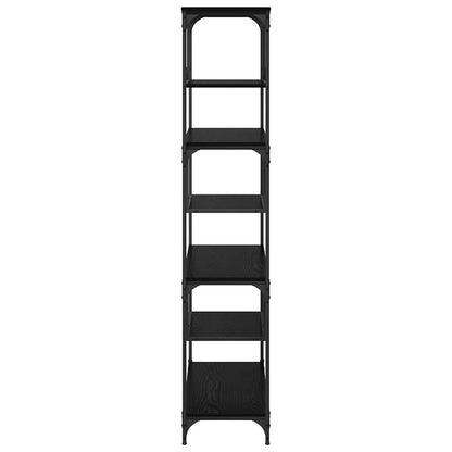 Bücherregal Schwarz Eichen-Optik 81 x 36 x 176 cm Holzwerkstoff