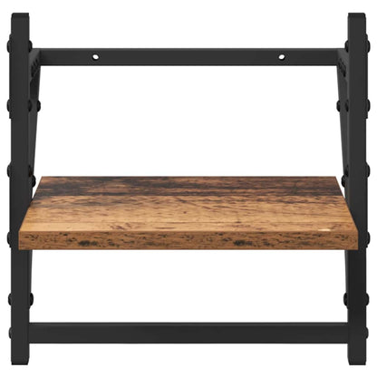 Wandregal-Set 6 pcs Altholz 100 x 25 x 30 cm Holzwerkstoff