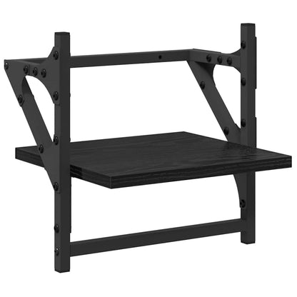 Wandregal-Set 6 pcs Schwarz Eichen-Optik 100 x 25 x 30 cm