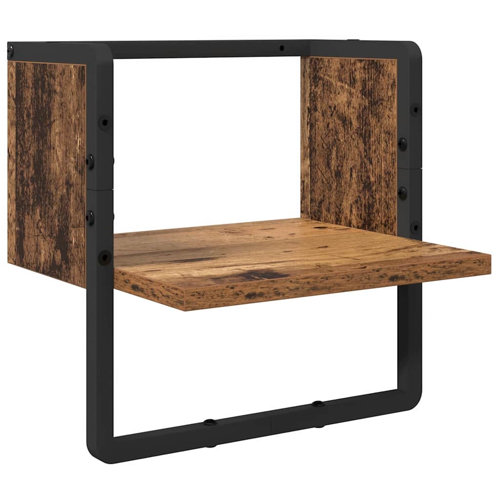 Wandregal-Set 4 pcs Altholz 65 x 25 x 30 cm Holzwerkstoff