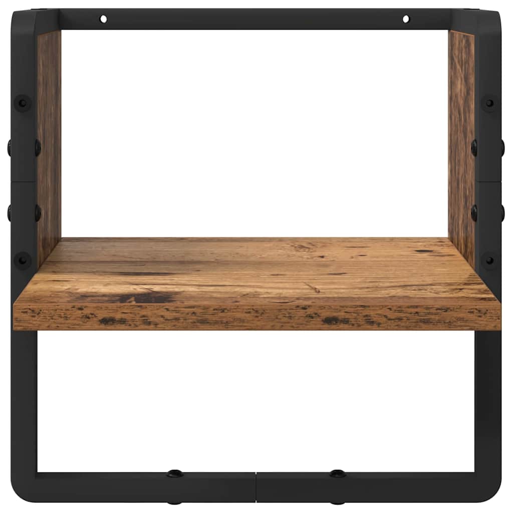 Wandregal-Set 4 pcs Altholz 65 x 25 x 30 cm Holzwerkstoff