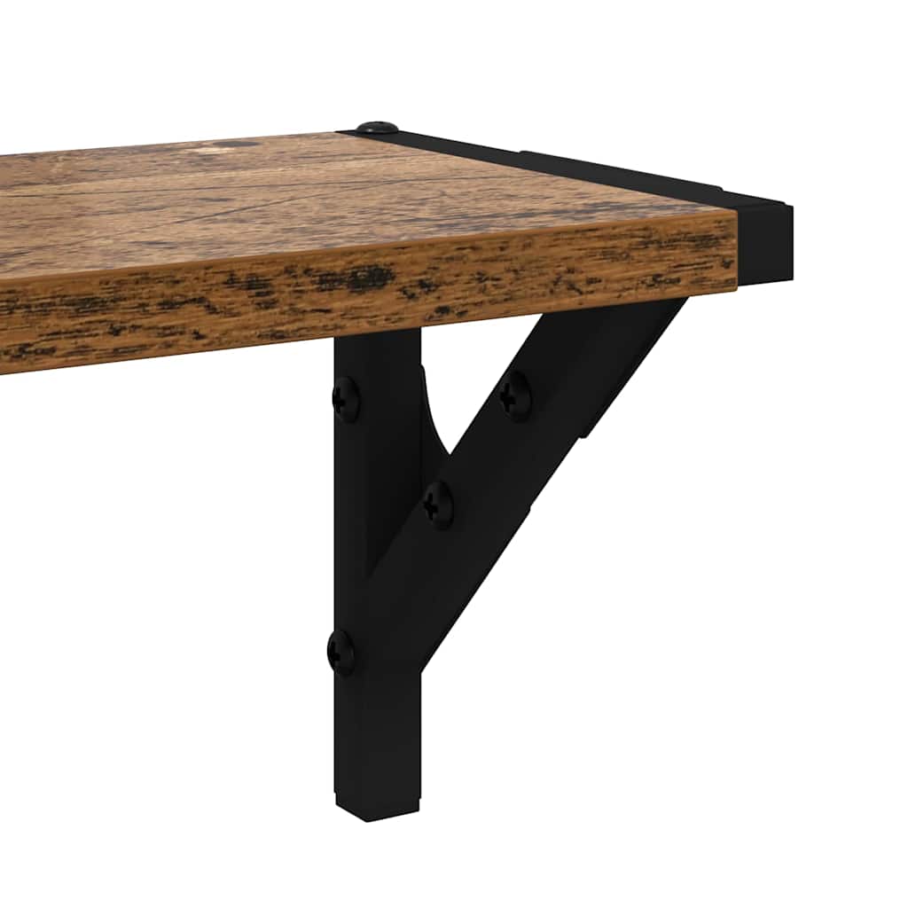 Wandregale 2 pcs Altholz 80 x 15 x 15,5 cm Holzwerkstoff