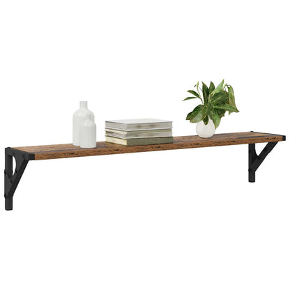 Wandregale 2 pcs Altholz 80 x 15 x 15,5 cm Holzwerkstoff