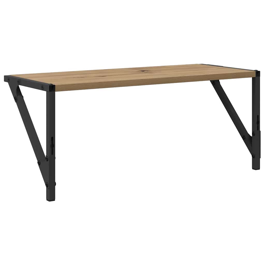 Wandregale 2 pcs Artisan-Eiche 60 x 25 x 25,5 cm Holzwerkstoff