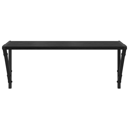 Wandregale 2 pcs Schwarz Eichen-Optik 60 x 25 x 25,5 cm