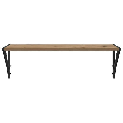 Wandregale 2 pcs Artisan-Eiche 80 x 25 x 25,5 cm Holzwerkstoff