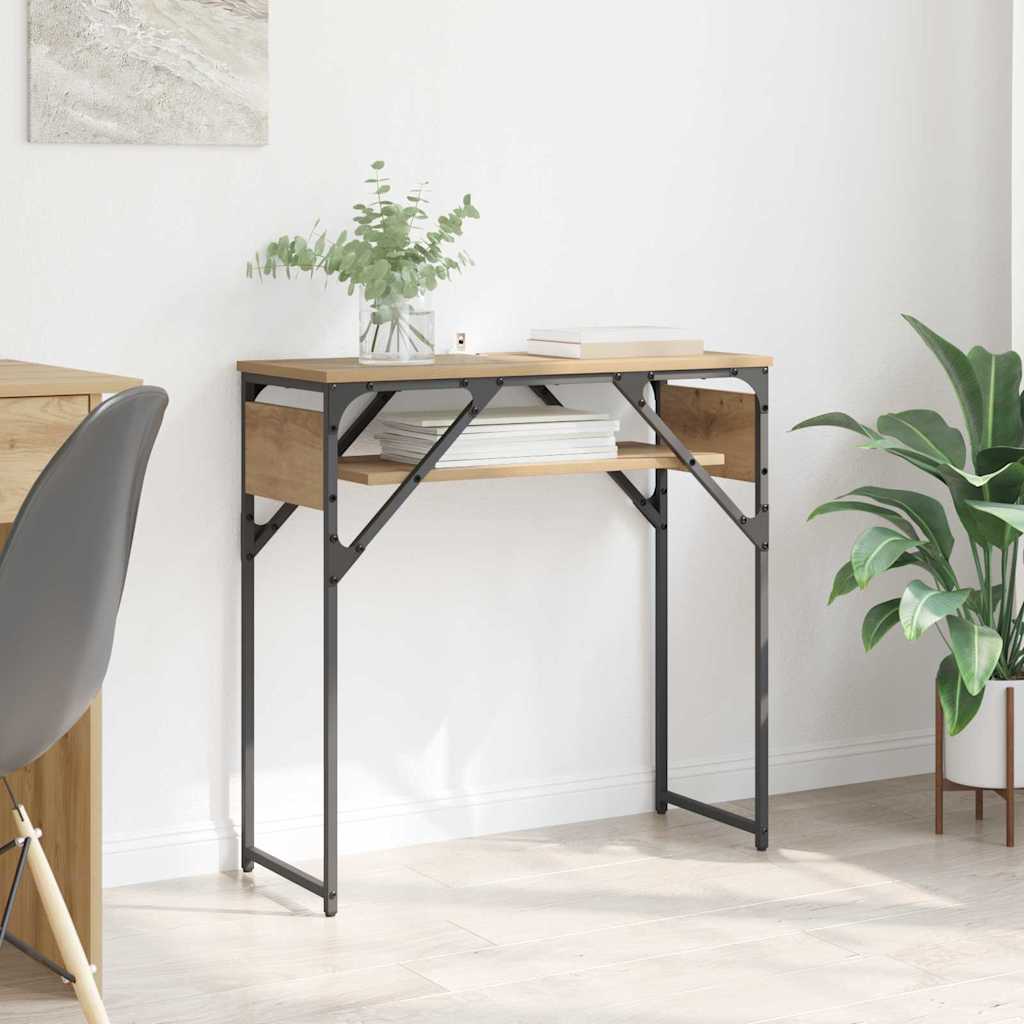 Konsolentisch Artisan-Eiche 75x30x75cm Holzwerkstoff