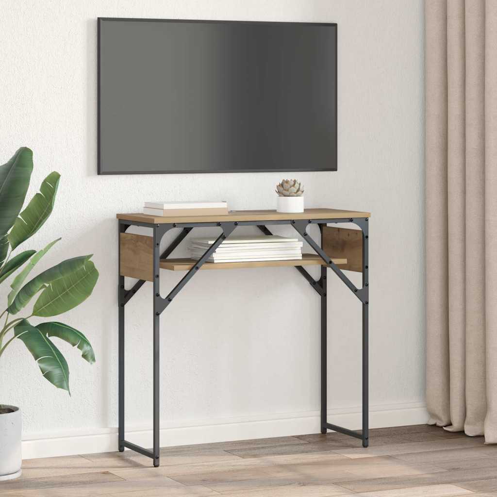 Konsolentisch Artisan-Eiche 75x30x75cm Holzwerkstoff