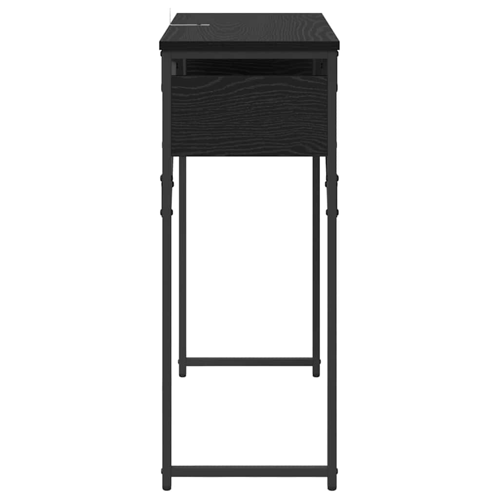 Konsolentisch Schwarz Eichen-Optik 75x30x75cm Holzwerkstoff