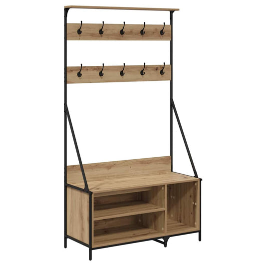 Kleiderständer Artisan-Eiche 100 x 41 x 184 cm Holzwerkstoff