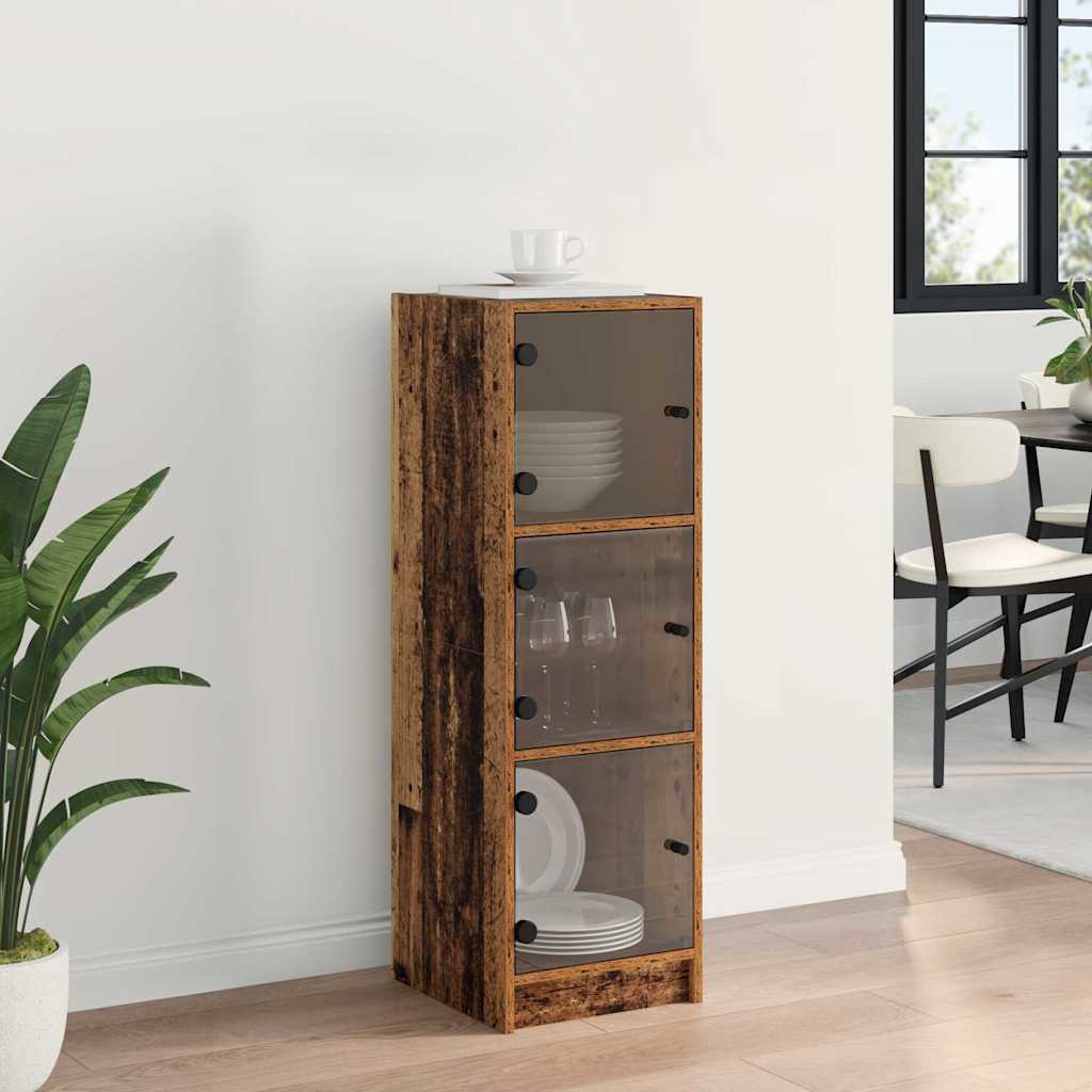 Highboard Altholz 35 x 37 x 109 cm Holzwerkstoff