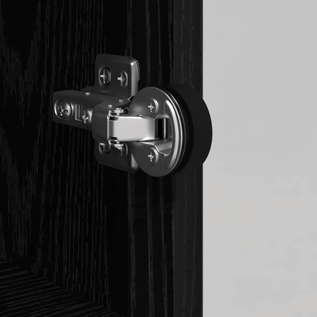 Highboard Schwarz Eichen-Optik 35 x 37 x 109 cm Holzwerkstoff