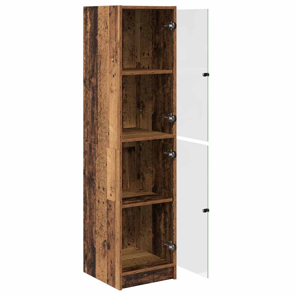 Highboard Altholz 35 x 37 x 142 cm Holzwerkstoff
