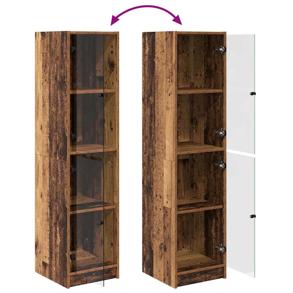 Highboard Altholz 35 x 37 x 142 cm Holzwerkstoff