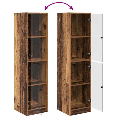 Highboard Altholz 35 x 37 x 142 cm Holzwerkstoff