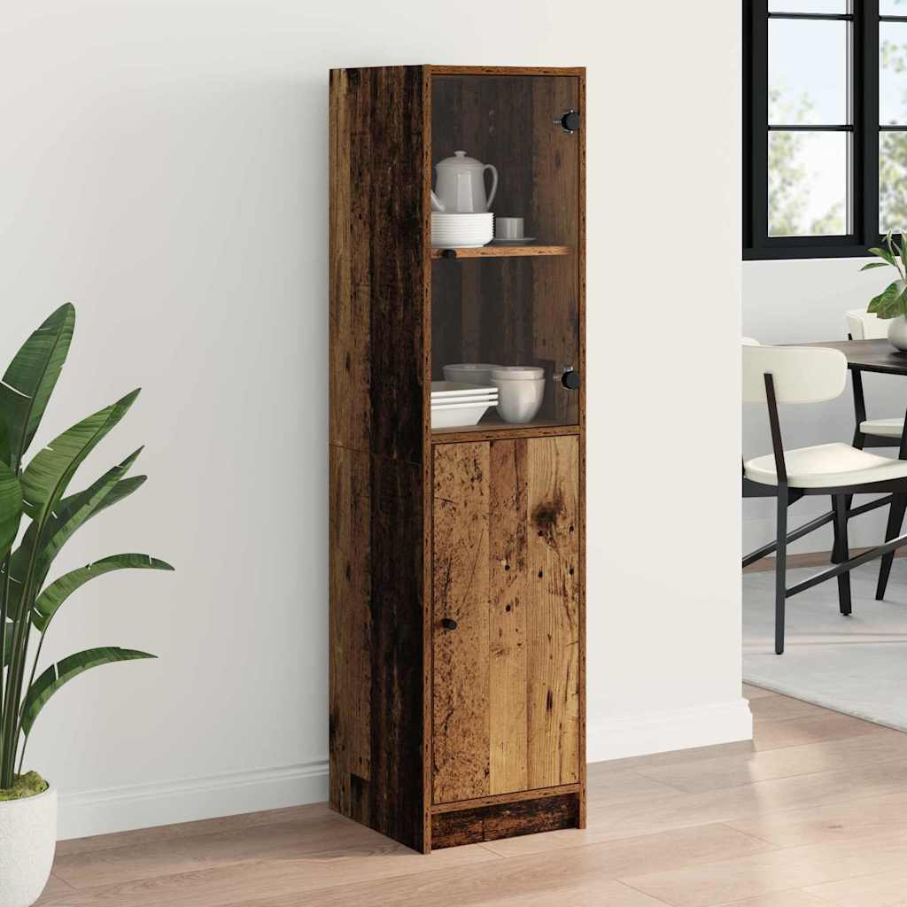 Highboard Altholz 35 x 37 x 142 cm Holzwerkstoff
