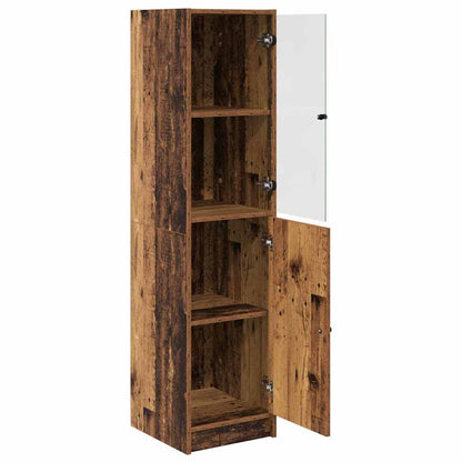 Highboard Altholz 35 x 37 x 142 cm Holzwerkstoff