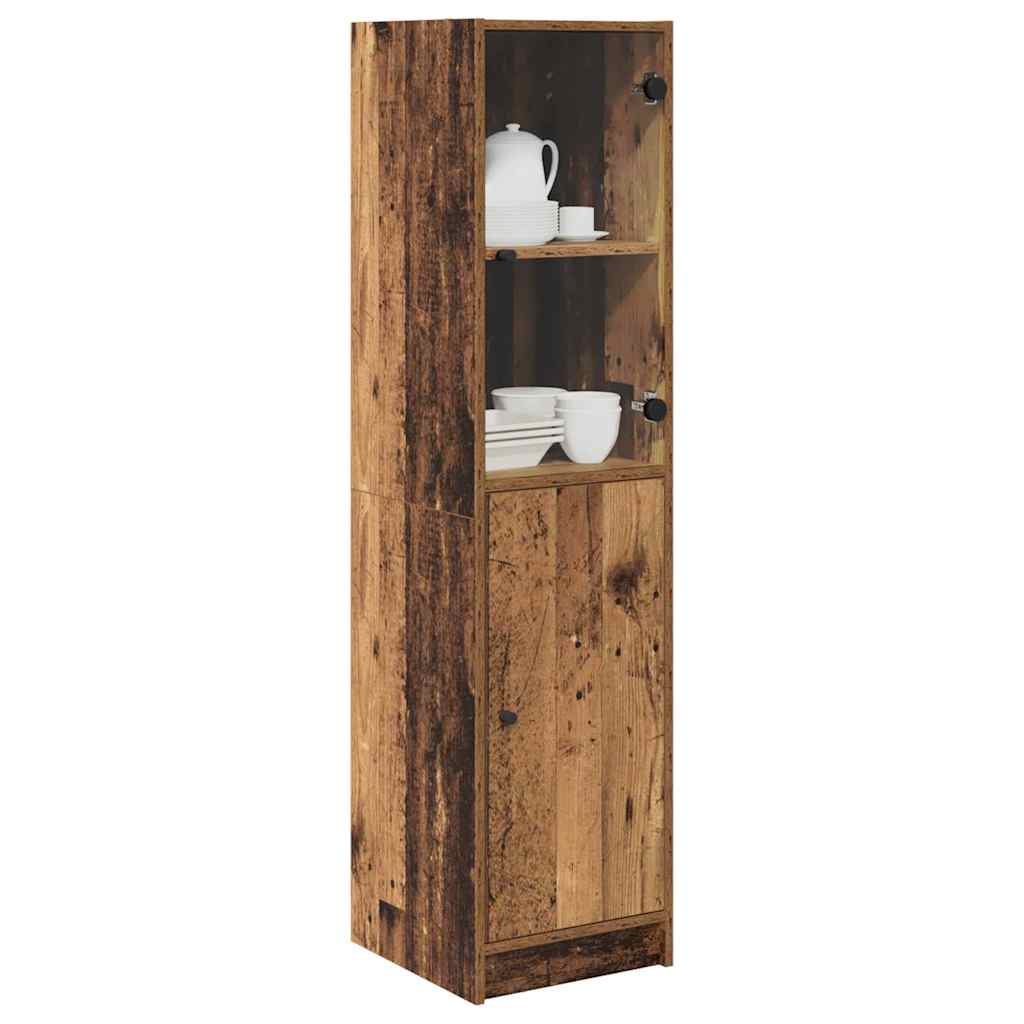 Highboard Altholz 35 x 37 x 142 cm Holzwerkstoff