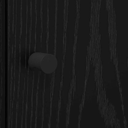 Highboard Schwarz Eichen-Optik 35 x 37 x 142 cm Holzwerkstoff