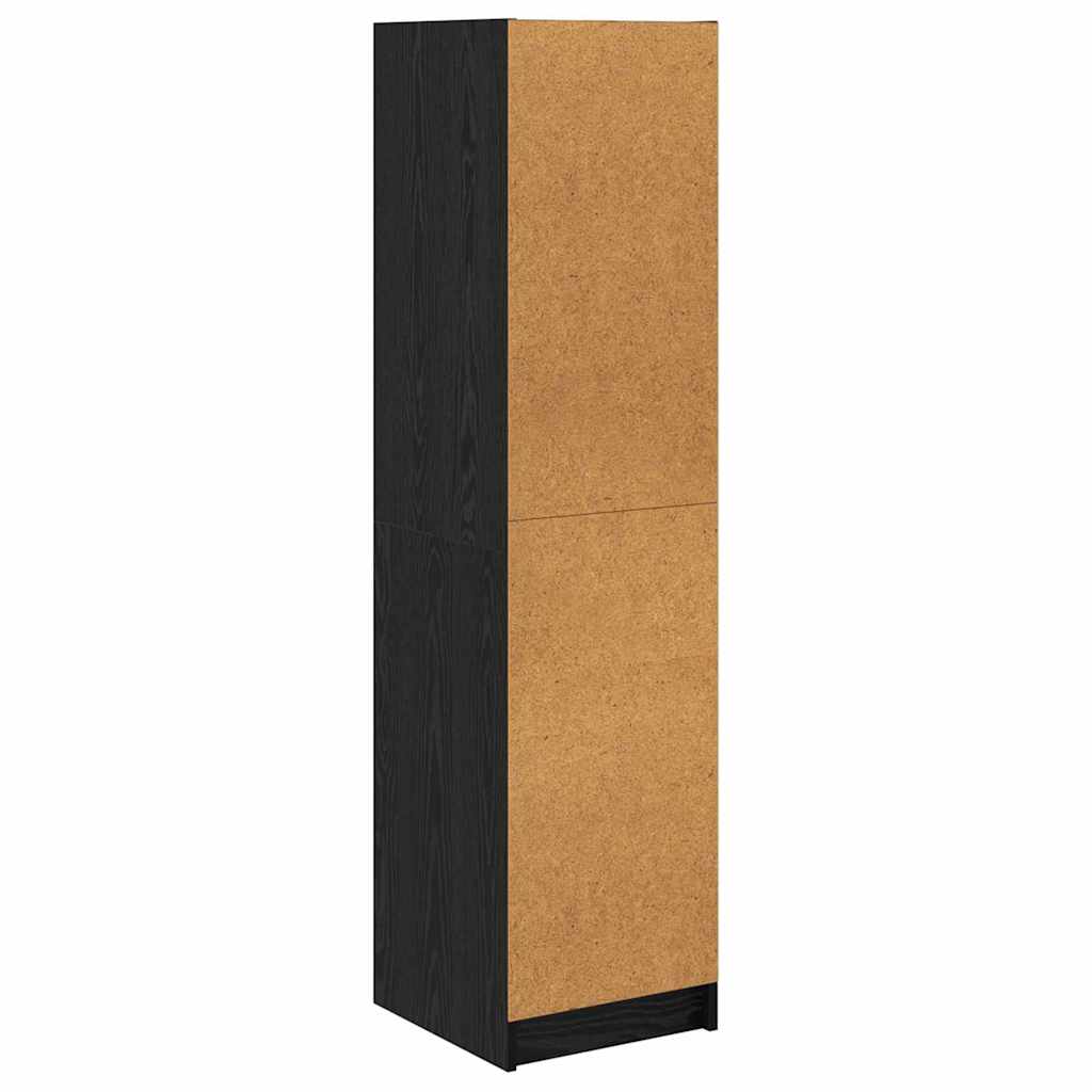 Highboard Schwarz Eichen-Optik 35 x 37 x 142 cm Holzwerkstoff