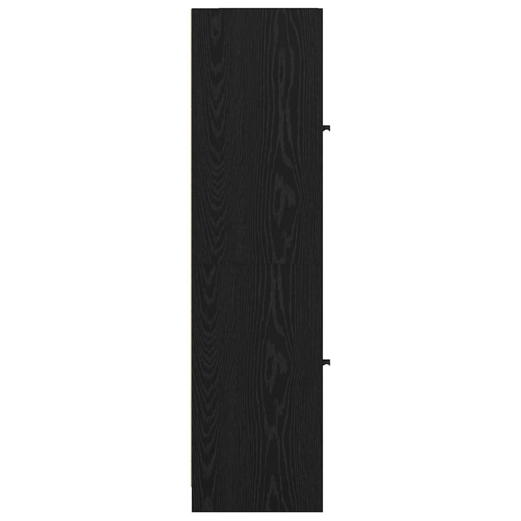 Highboard Schwarz Eichen-Optik 35 x 37 x 142 cm Holzwerkstoff