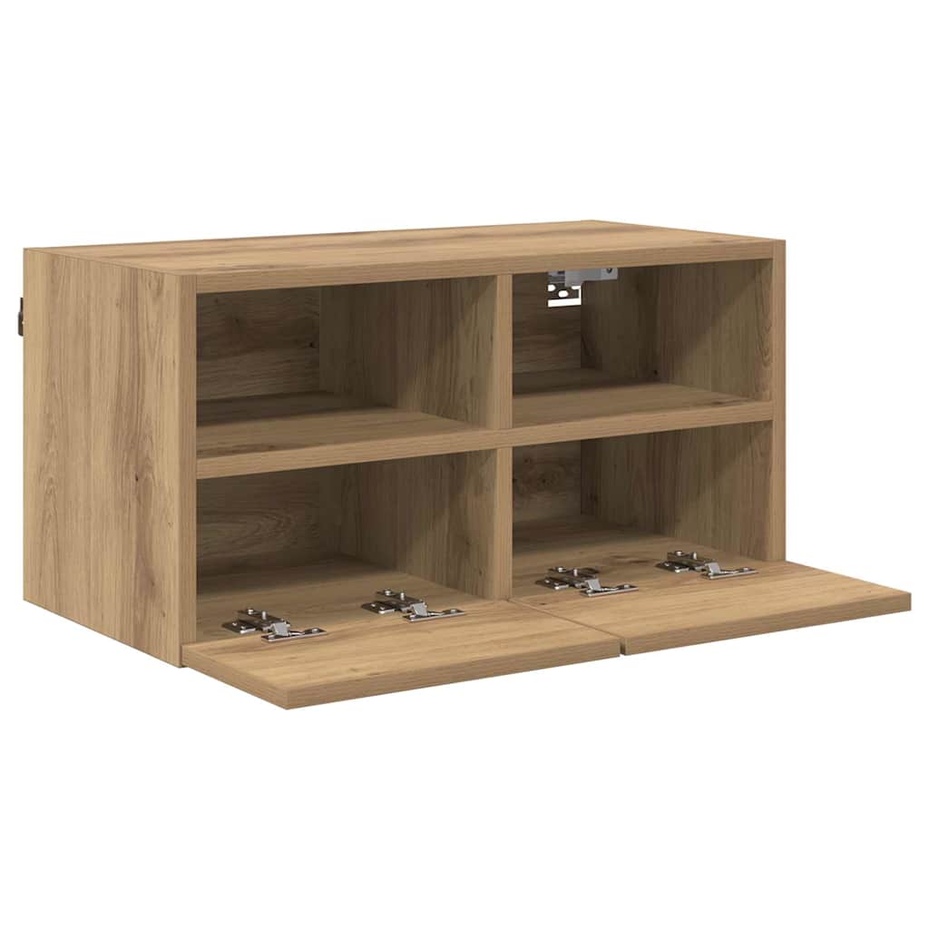 TV-Wandregale 2 pcs Artisan-Eiche 60 x 30 x 30 cm Holzwerkstoff