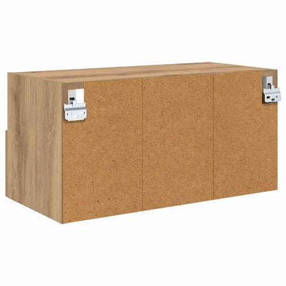 TV-Wandregale 2 pcs Artisan-Eiche 60 x 30 x 30 cm Holzwerkstoff