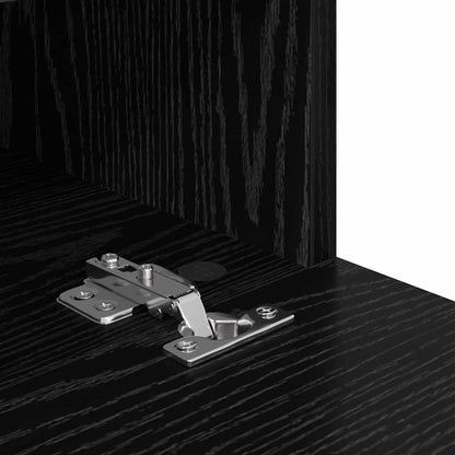 TV-Wandregale 2 pcs Schwarz Eichen-Optik 60 x 30 x 30 cm