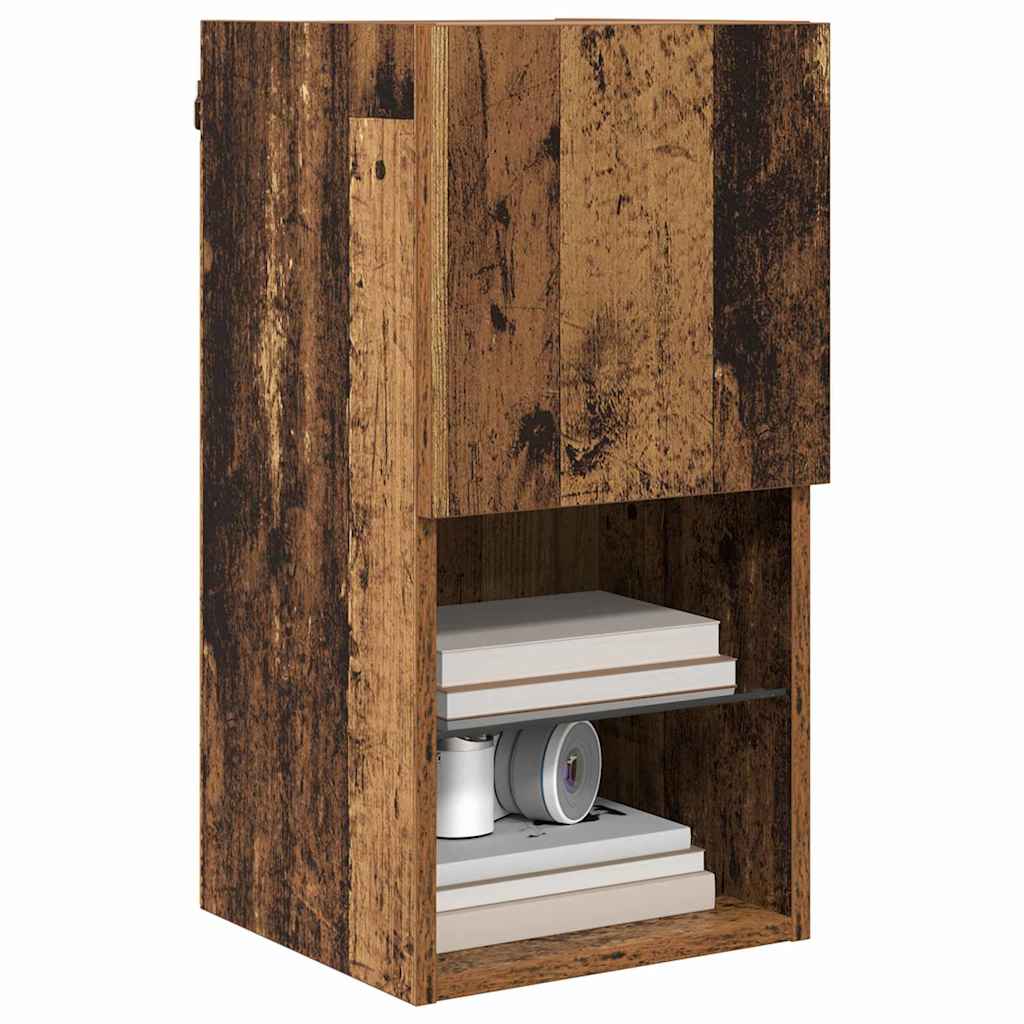 Wandmontierter TV-Schrank Altholz 30,5 x 30 x 60 cm