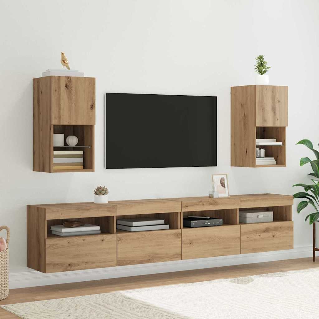 Wandmontierter TV-Schrank Artisan-Eiche 30,5 x 30 x 60 cm