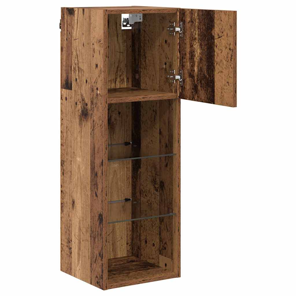 Wandmontierter TV-Schrank Altholz 30,5 x 30 x 90 cm