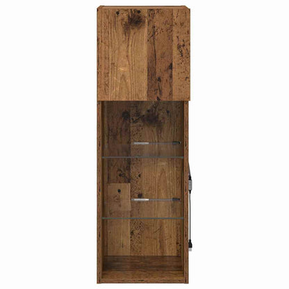 Wandmontierter TV-Schrank Altholz 30,5 x 30 x 90 cm