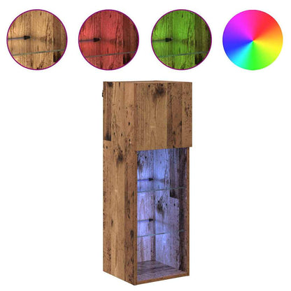 Wandmontierter TV-Schrank Altholz 30,5 x 30 x 90 cm