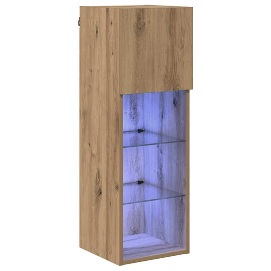 Wandmontierter TV-Schrank Artisan-Eiche 30,5 x 30 x 90 cm