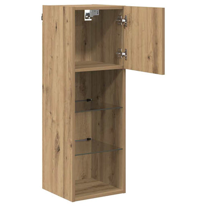 Wandmontierter TV-Schrank Artisan-Eiche 30,5 x 30 x 90 cm