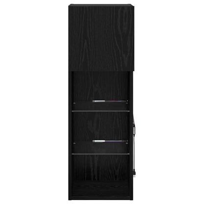 Wandmontierte TV-Schränke 2 pcs Schwarz Eichen-Optik