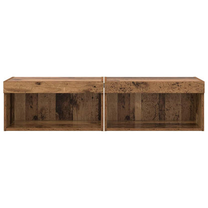 Fernsehtische 2 pcs Altholz 60 x 30 x 30 cm Holzwerkstoff