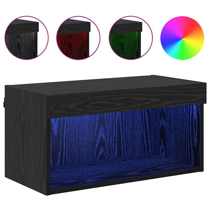 TV-Schränk Schwarz Eichen-Optik 60 x 30 x 30 cm Holzwerkstoff