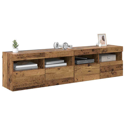 TV-Wandregale 2 pcs Altholz 80 x 30 x 40 cm Holzwerkstoff