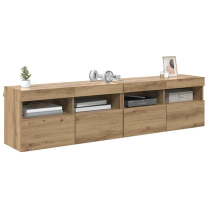 TV-Wandregale 2 pcs Artisan-Eiche 80 x 30 x 40 cm Holzwerkstoff