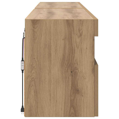 TV-Wandregale 2 pcs Artisan-Eiche 80 x 30 x 40 cm Holzwerkstoff