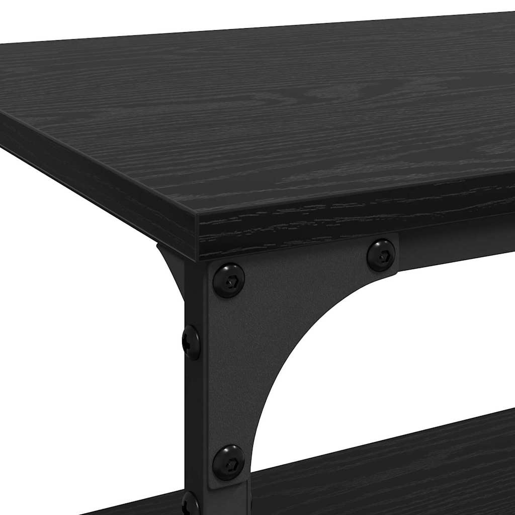 Küchentrolley Schwarz Eichen-Optik 60 x 41 x 76 cm