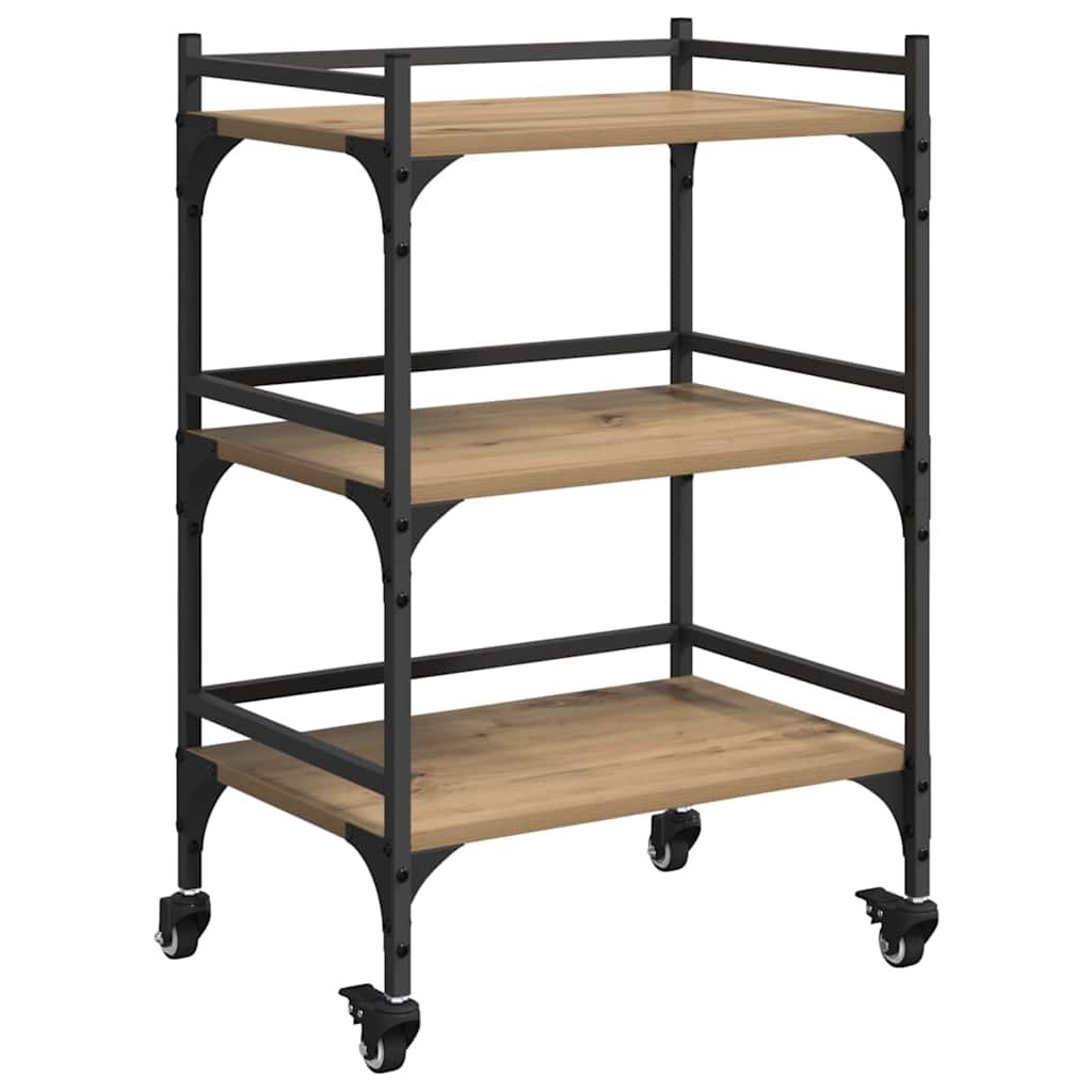 Küchentrolley Artisan-Eiche 50 x 35 x 75,5 cm Holzwerkstoff