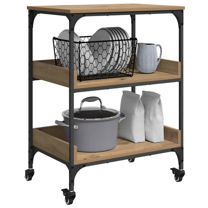 Küchentrolley Artisan-Eiche 60 x 41 x 80,5 cm Holzwerkstoff