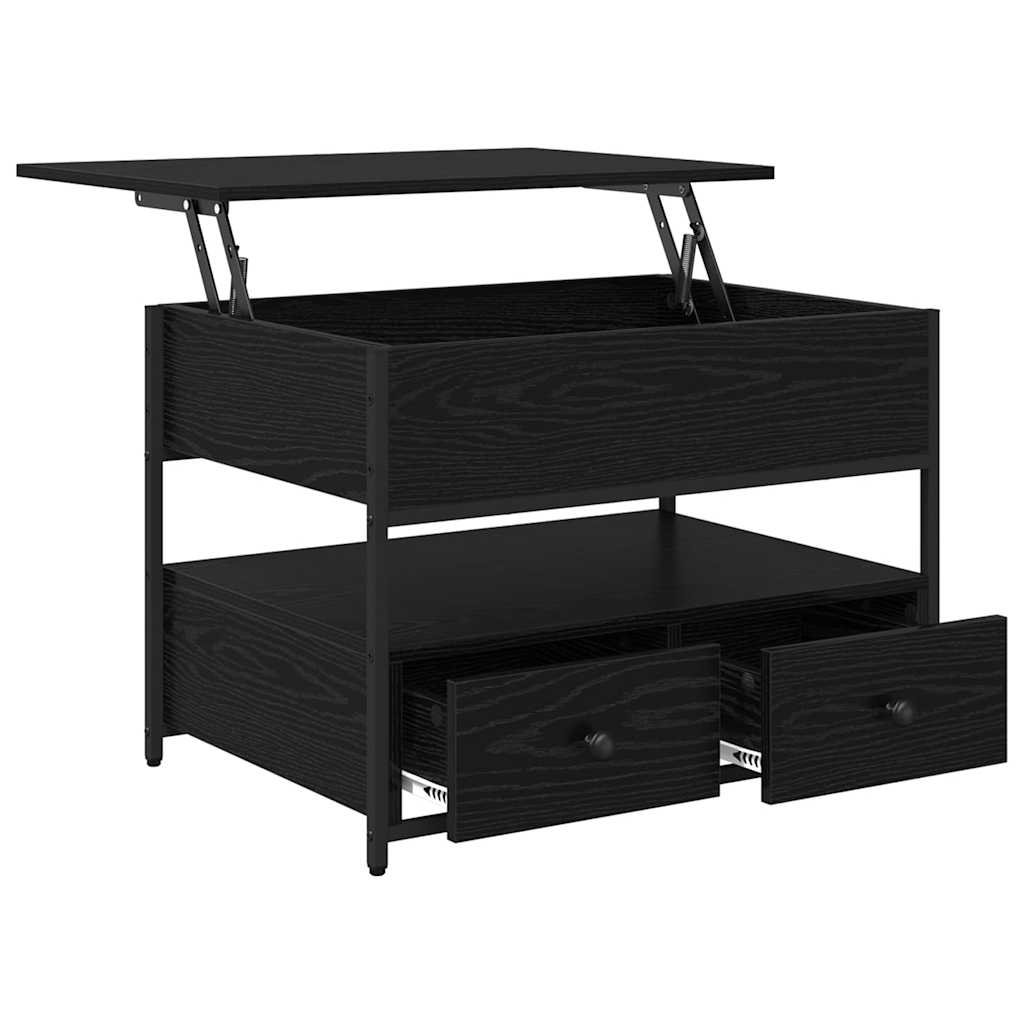 Couchtisch Schwarz Eichen-Optik 70 x 50 x 54,5 cm Holzwerkstoff